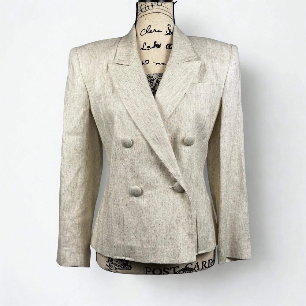 Vintage Gilmor 90s Double Breasted Blazer Petite 4